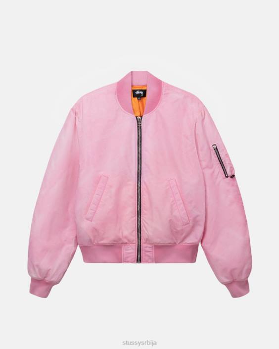STUSSY горња одећа розе унисек обојени најлонски бомбардер L64B357