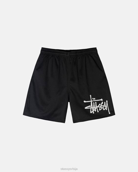 STUSSY кратке хлаче црн унисек велика основна мрежа кратка L64B269