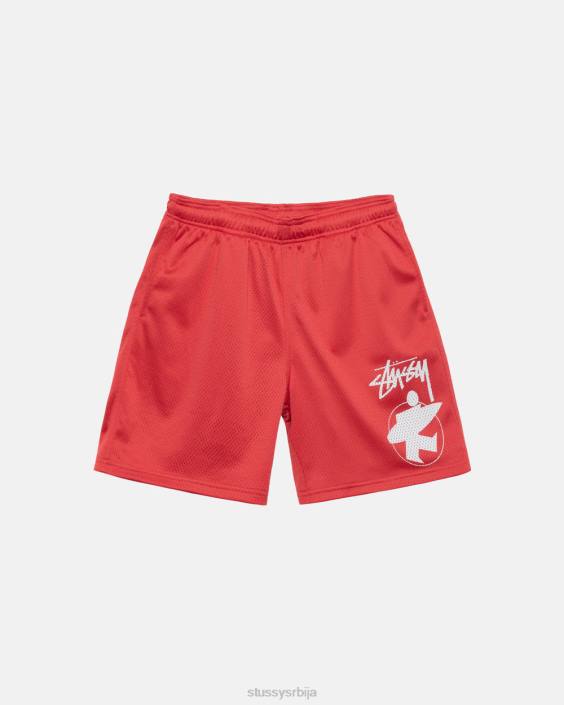 STUSSY кратке хлаче црвена унисек сурфман месх схорт L64B294