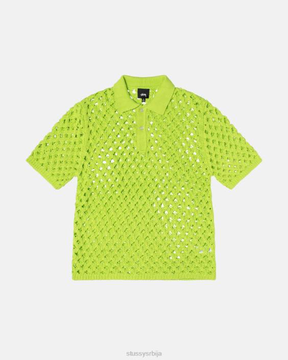 STUSSY плетива креч унисек велики мрежасти поло џемпер L64B245