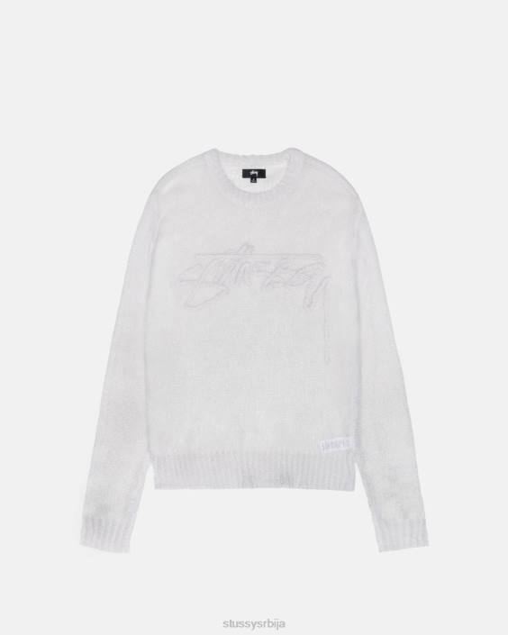 STUSSY плетива кост унисек лабав џемпер са логотипом L64B265