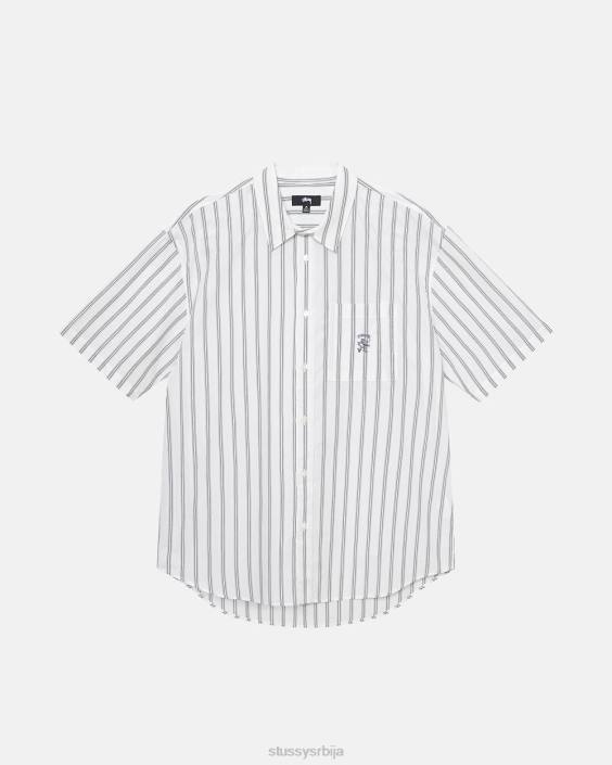 STUSSY топ и кошуље беле пруге унисек кутијаста пругаста сс кошуља L64B502