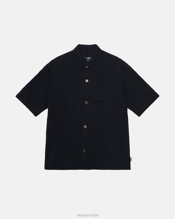 STUSSY топ и кошуље црн унисек згужвана мајица сс L64B514