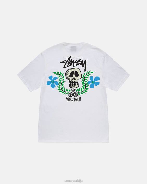STUSSY теес бео унисек мајица са лобањом L64B49