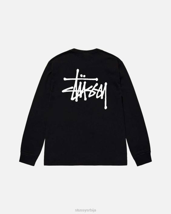 STUSSY теес црн унисек основни лс тее L64B55