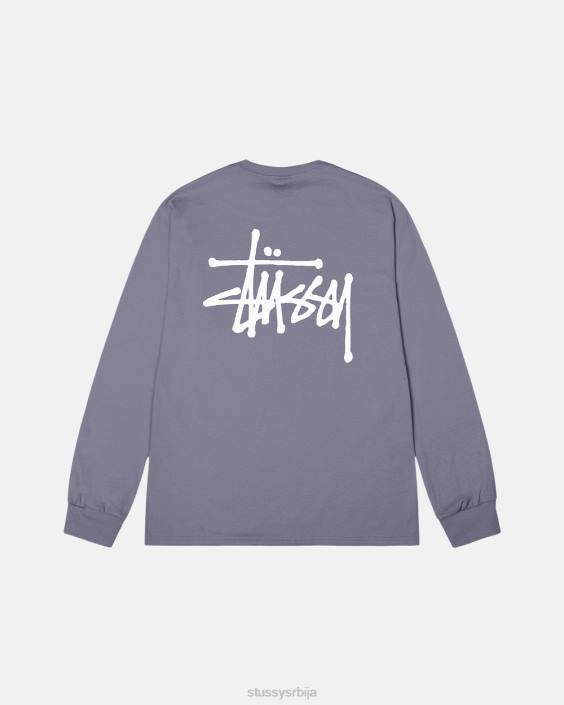 STUSSY теес љубичаста унисек основни лс тее L64B58