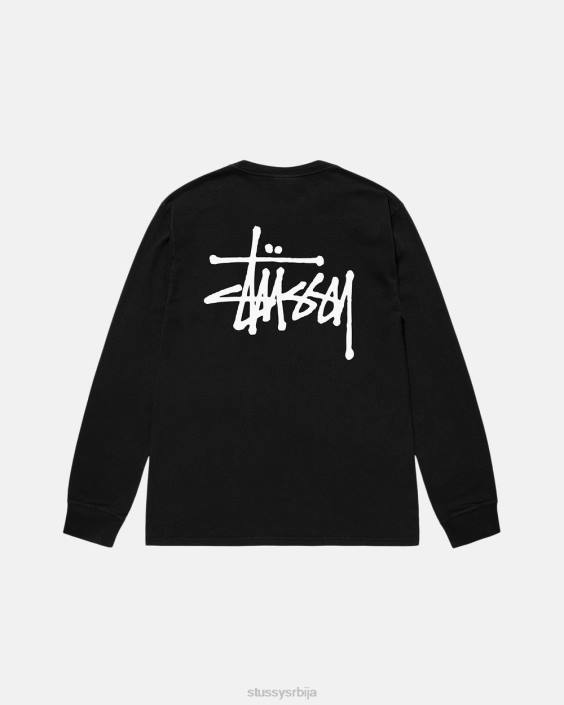 STUSSY теес црн унисек основни пигмент обојен лс тее L64B62
