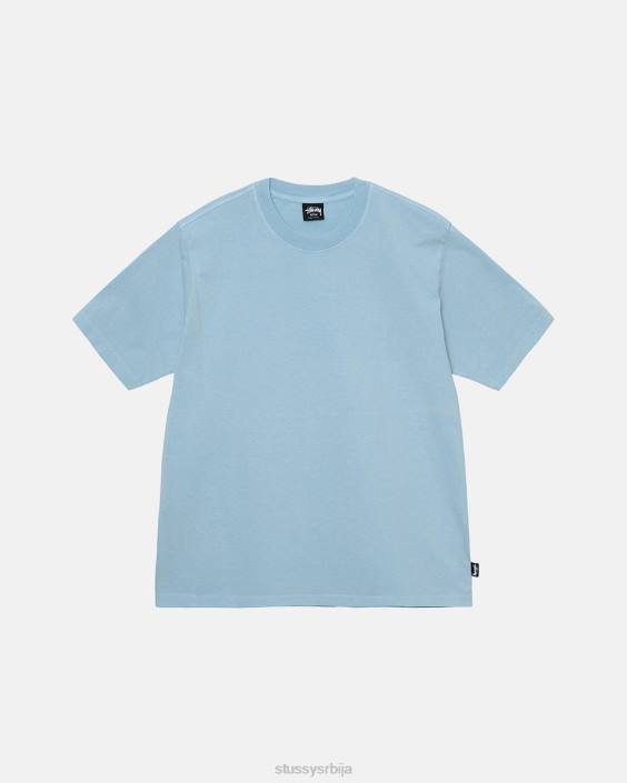 STUSSY теес лт. Плави унисек тешка посада обојена пигментом L64B70