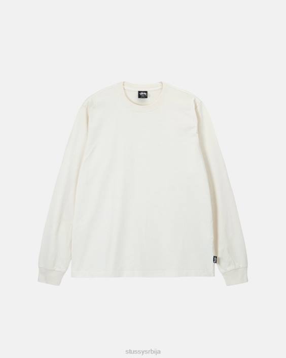 STUSSY теес природним унисек тешки пигмент обојен лс посада L64B82