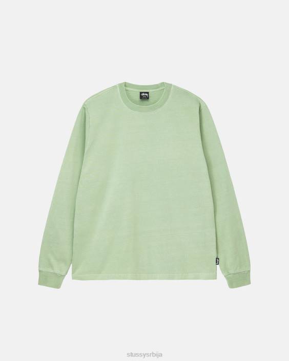 STUSSY теес зелен унисек тешки пигмент обојен лс посада L64B84