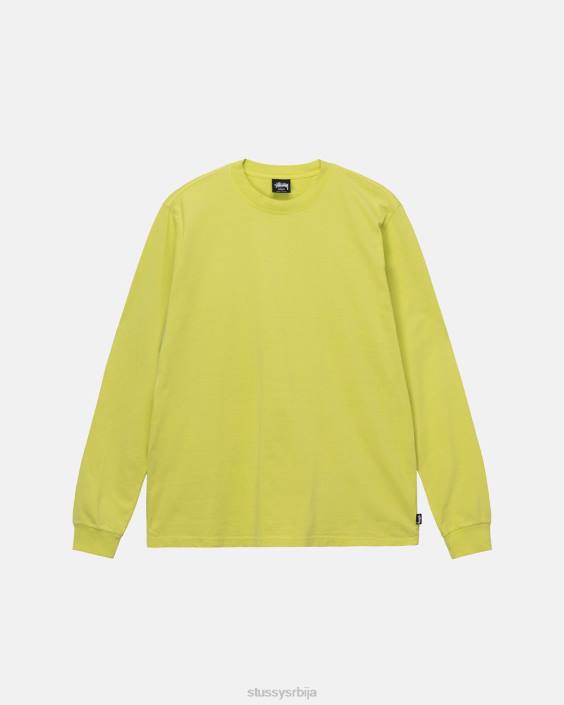 STUSSY теес жута унисек тешки пигмент обојен лс посада L64B87