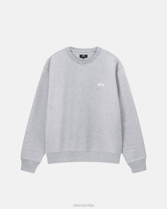 STUSSY зноји се сиви вријесак унисек стоцк лого екипа L64B137