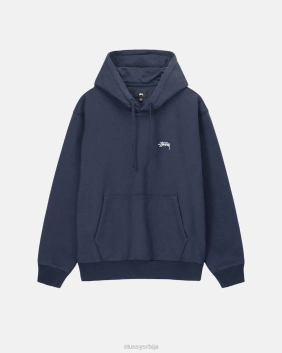 STUSSY зноји се морнарица унисек овердиед хоодие са логом L64B143