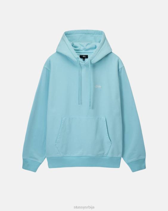 STUSSY зноји се Плави унисек овердиед хоодие са логом L64B148