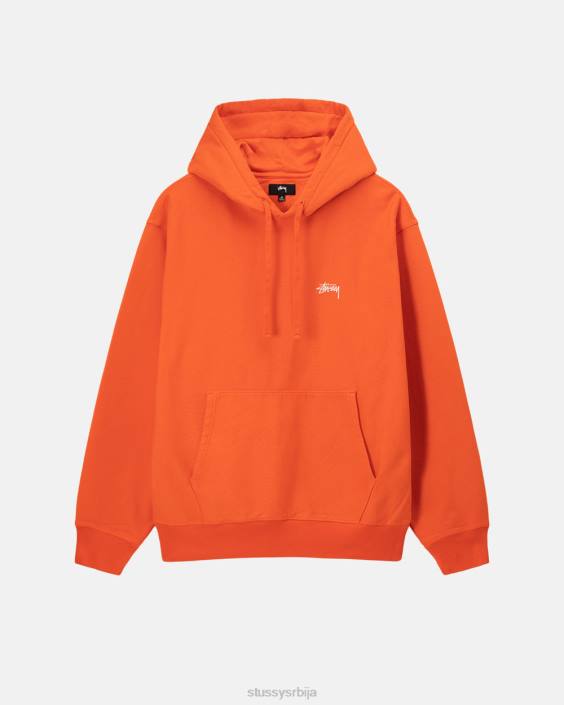 STUSSY зноји се наранџаста унисек овердиед хоодие са логом L64B151