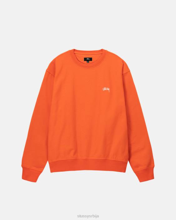 STUSSY зноји се наранџаста унисек овердиед стоцк лого црев L64B152