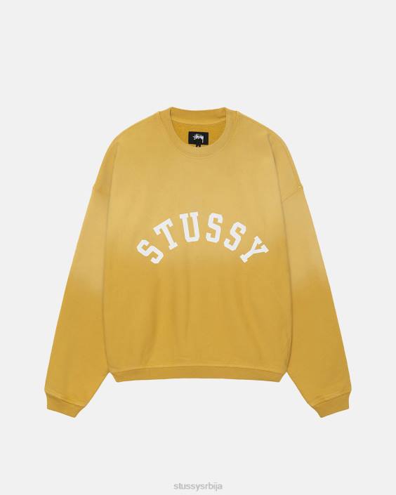 STUSSY зноји се жута унисек сунце избледела превелика посада L64B157