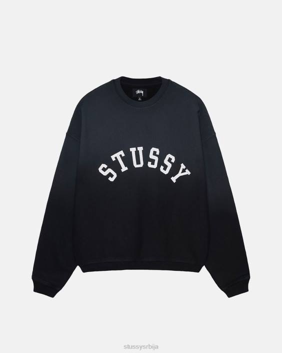 STUSSY зноји се црн унисек сунце избледела превелика посада L64B158