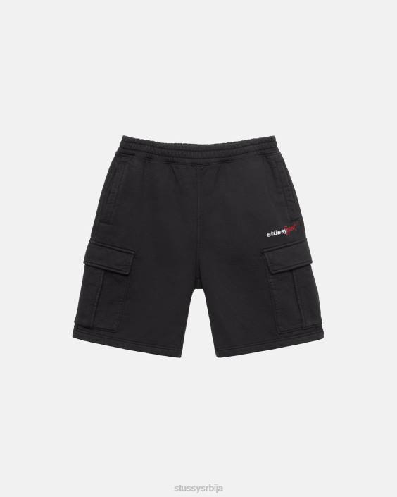 STUSSY зноји се црн унисек спорт царго флис кратка L64B163
