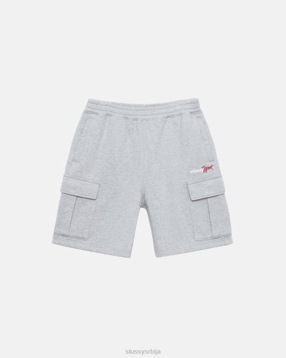 STUSSY зноји се сиви вријесак унисек спорт царго флис кратка L64B164
