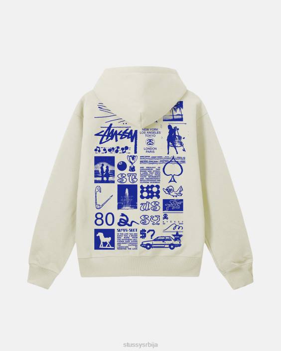 STUSSY зноји се камен унисек сара зип дуксерица L64B167