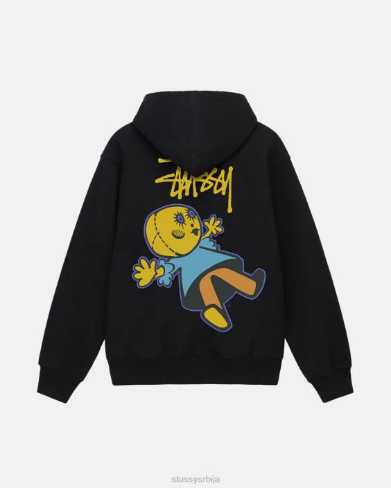 STUSSY зноји се црн унисек доллие зип хоодие L64B169