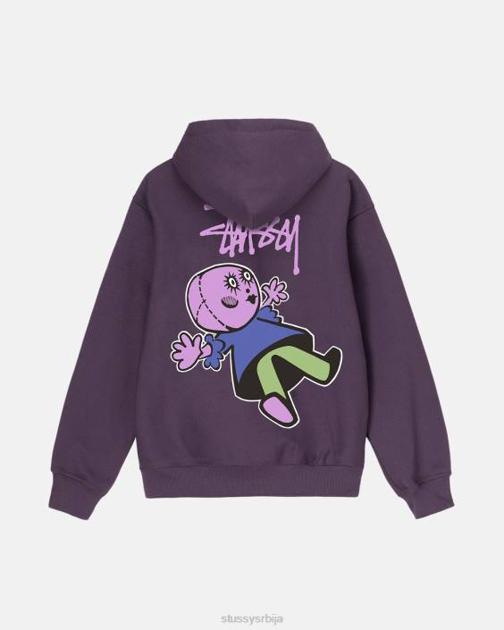 STUSSY зноји се грожђа унисек доллие зип хоодие L64B171