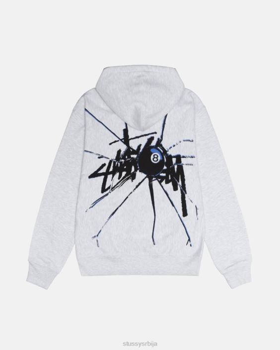 STUSSY зноји се јасен вријесак унисек сломљена дуксерица са рајсфершлусом L64B173