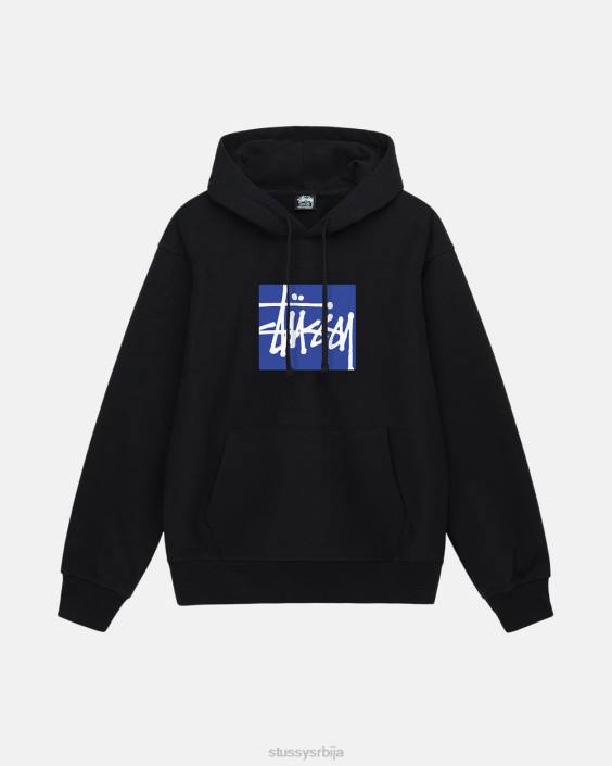 STUSSY зноји се црн унисек стоцк бок хоодие L64B180