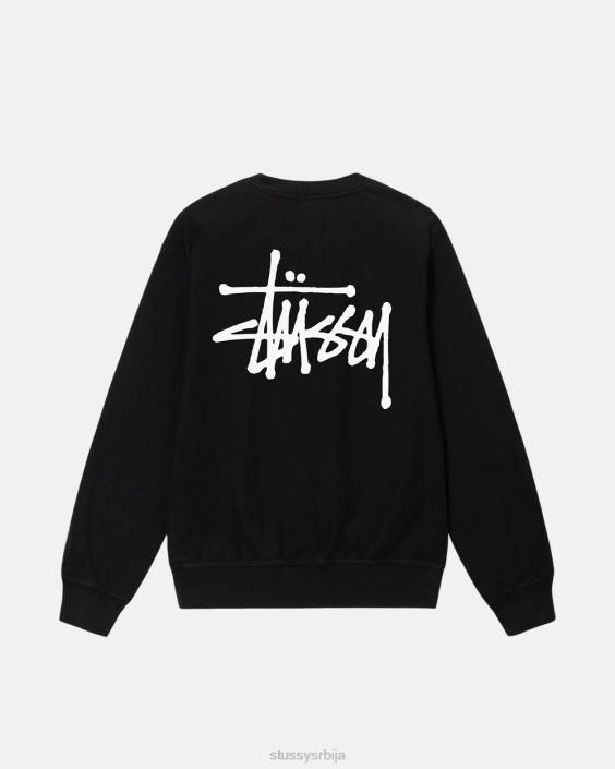 STUSSY зноји се црн унисек основни пигмент обојен посада L64B184