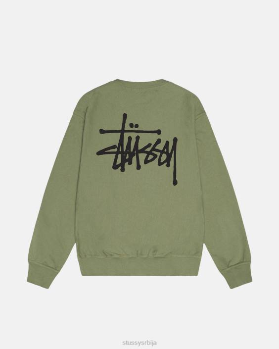 STUSSY зноји се артичока унисек основни пигмент обојен посада L64B186