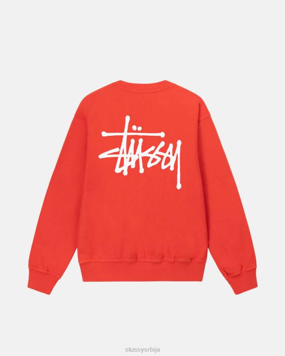 STUSSY зноји се парадајз унисек основни пигмент обојен посада L64B187
