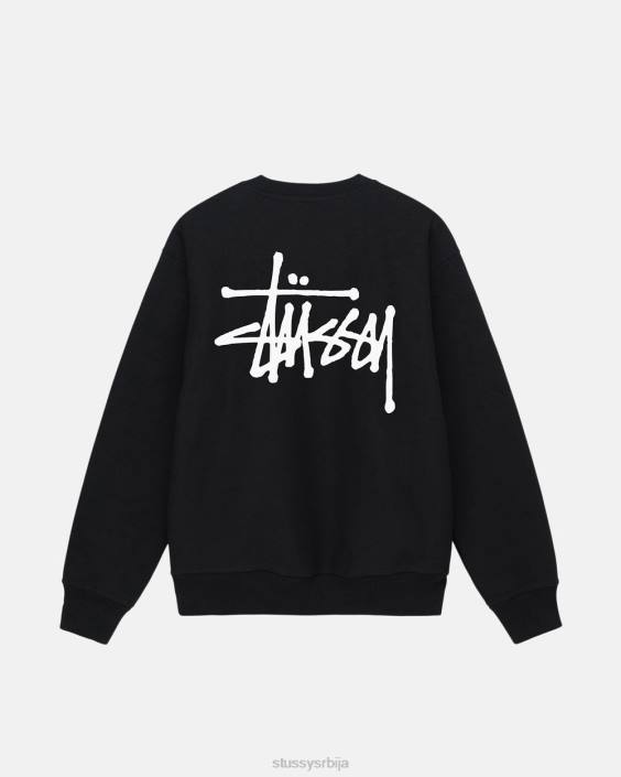 STUSSY зноји се црн унисек основна посада L64B191