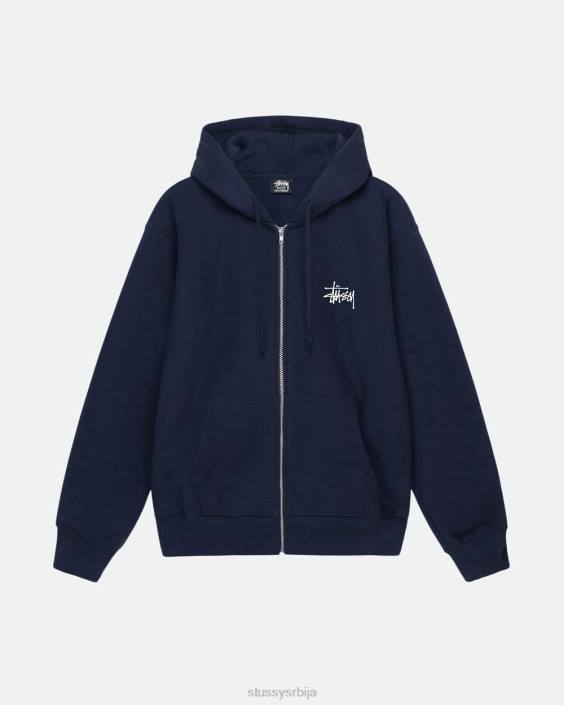 STUSSY зноји се морнарица унисек основна дуксерица са патентним затварачем L64B203
