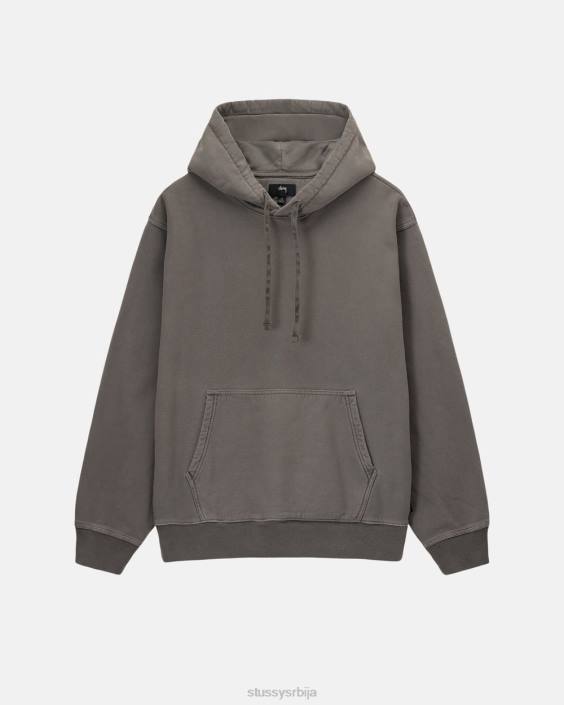 STUSSY зноји се угаљ унисек дуксерица од флиса обојеног пигментом L64B223