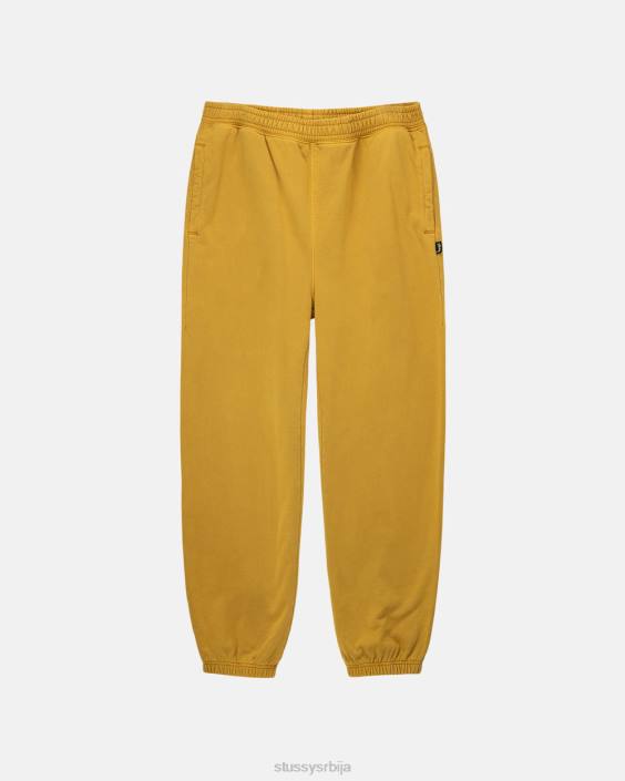 STUSSY зноји се злато унисек панталоне од флиса обојеног пигментом L64B227