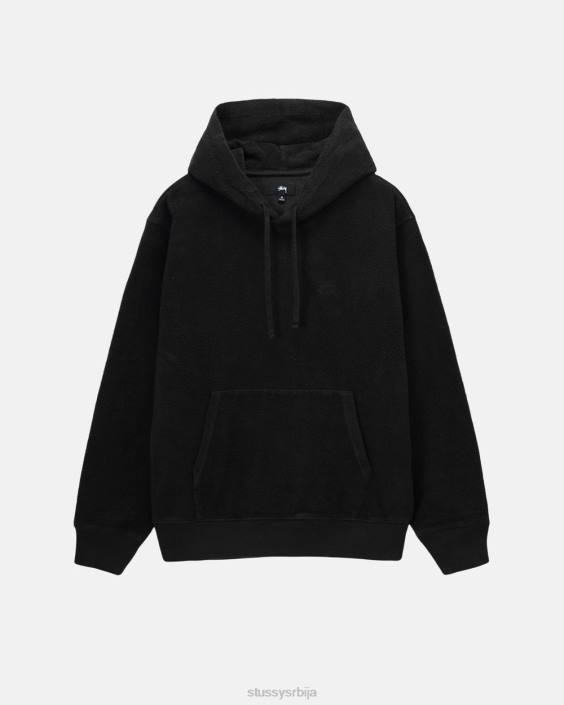 STUSSY зноји се црн унисек дуксерица од флиса L64B237