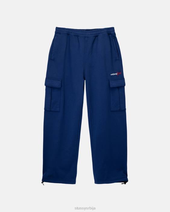 STUSSY зноји се Плави унисек спортске карго панталоне од флиса L64B241