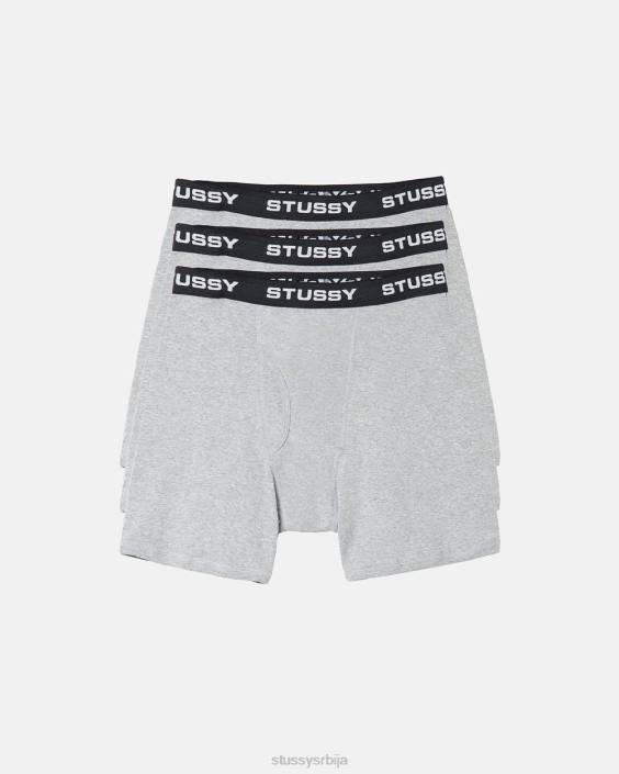 STUSSY други сиви вријесак унисек боксерице - 3 ком L64B449
