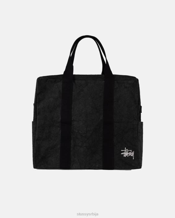 STUSSY други опрано црно унисек платнена торба за летење L64B442