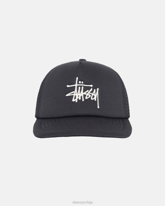 STUSSY покривала за главу црн унисек велика основна камионска капа L64B373